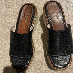 Freebird by Steven Black Croc Miami Textured Espadrilles